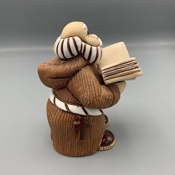 Uruguay Studio Pottery Large Priest Monk Holding Book Bible Religious Signed - Picture 8 of 11